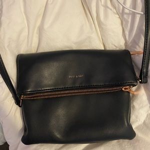 Selling my black and rose gold Matt & Nat cross body purse in perfect condition